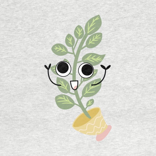 Plant on a Pot with Googly Eyes by Genesis